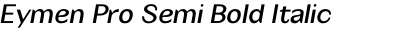 Eymen Pro Semi Bold Italic
